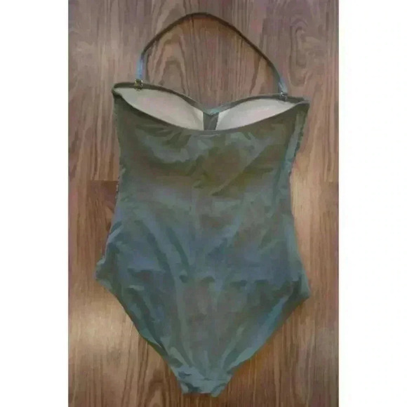 NWT Hilor Bandeau One Piece Swimsuits Front Twist Swimwear Strapless, Size 6 - Picture 14 of 14
